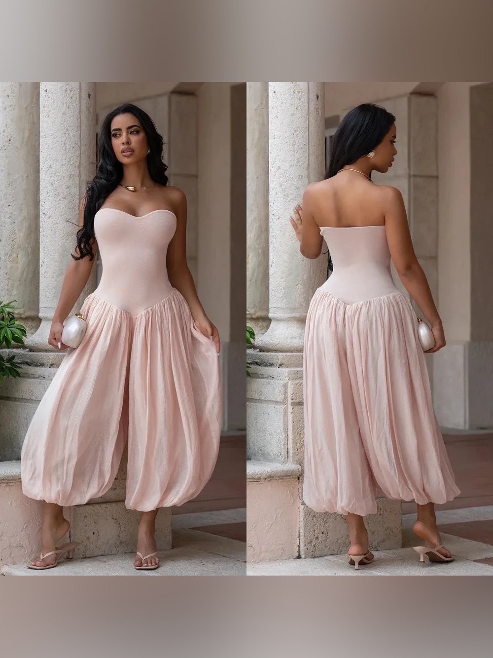 Strapless Balloon Jumpsuit